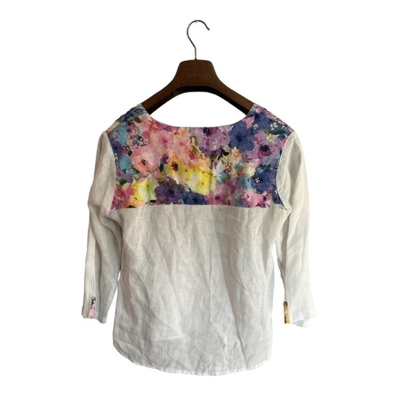 Claudia Morrison Top Tunic Medium V Neck Boho - Picture 3 of 5